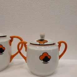 Teeservice aus Polychromem Porzellan, Japan, 1960er, 15 Set