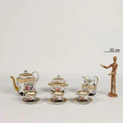 Teeservice aus Porzellan, 6 Set