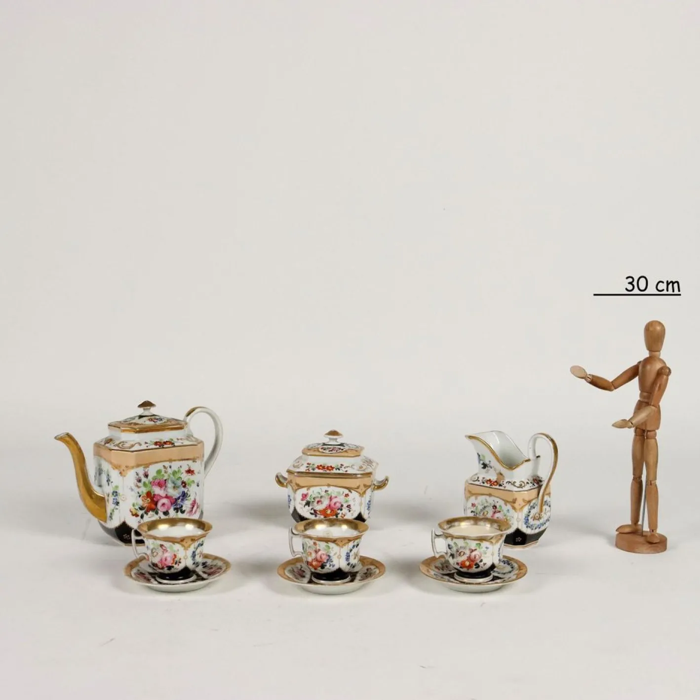 Teeservice aus Porzellan, 6 Set