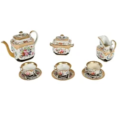 Teeservice aus Porzellan, 6 Set