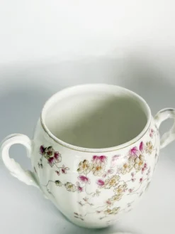 Teeservice mit Floraler Dekoration, Frankreich, 20. Jh., 2er Set