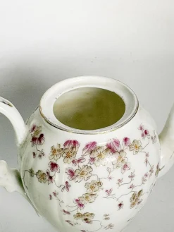 Teeservice mit Floraler Dekoration, Frankreich, 20. Jh., 2er Set