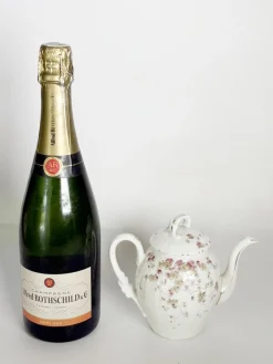 Teeservice mit Floraler Dekoration, Frankreich, 20. Jh., 2er Set