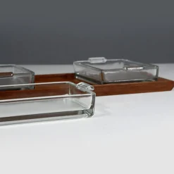 Tekowa Tablett Set mit Schalen von Laurids Lonborg, 1960er, 4er Set