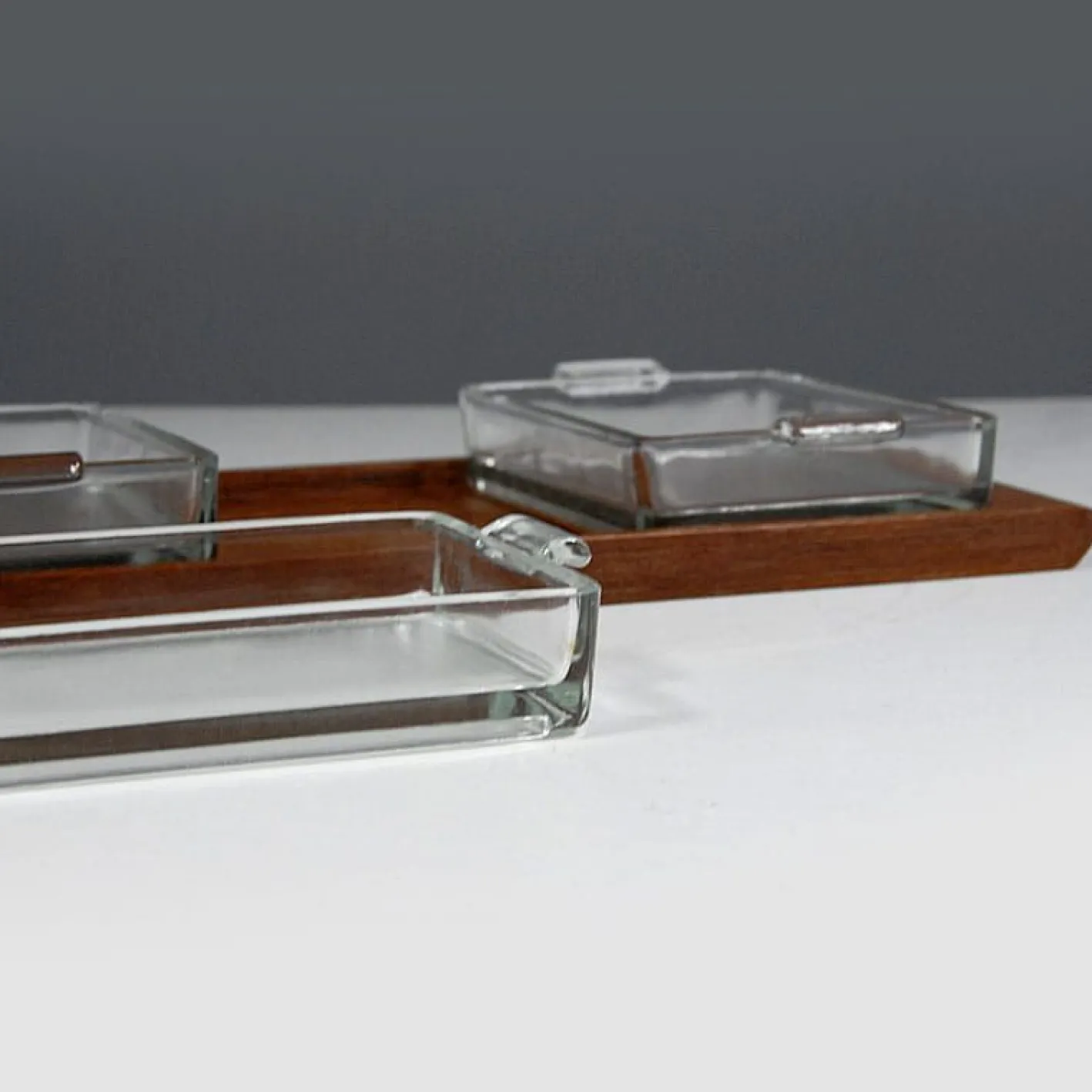 Tekowa Tablett Set mit Schalen von Laurids Lonborg, 1960er, 4er Set