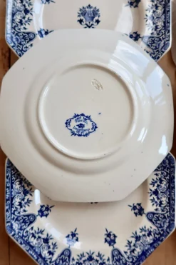 Teller aus Eisenstein im Rouen-Muster von Longchamp, 1890er, 6er Set
