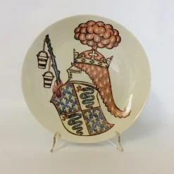 Teller von Piero Fornasetti für Alfa Romeo, 1970, 3er Set