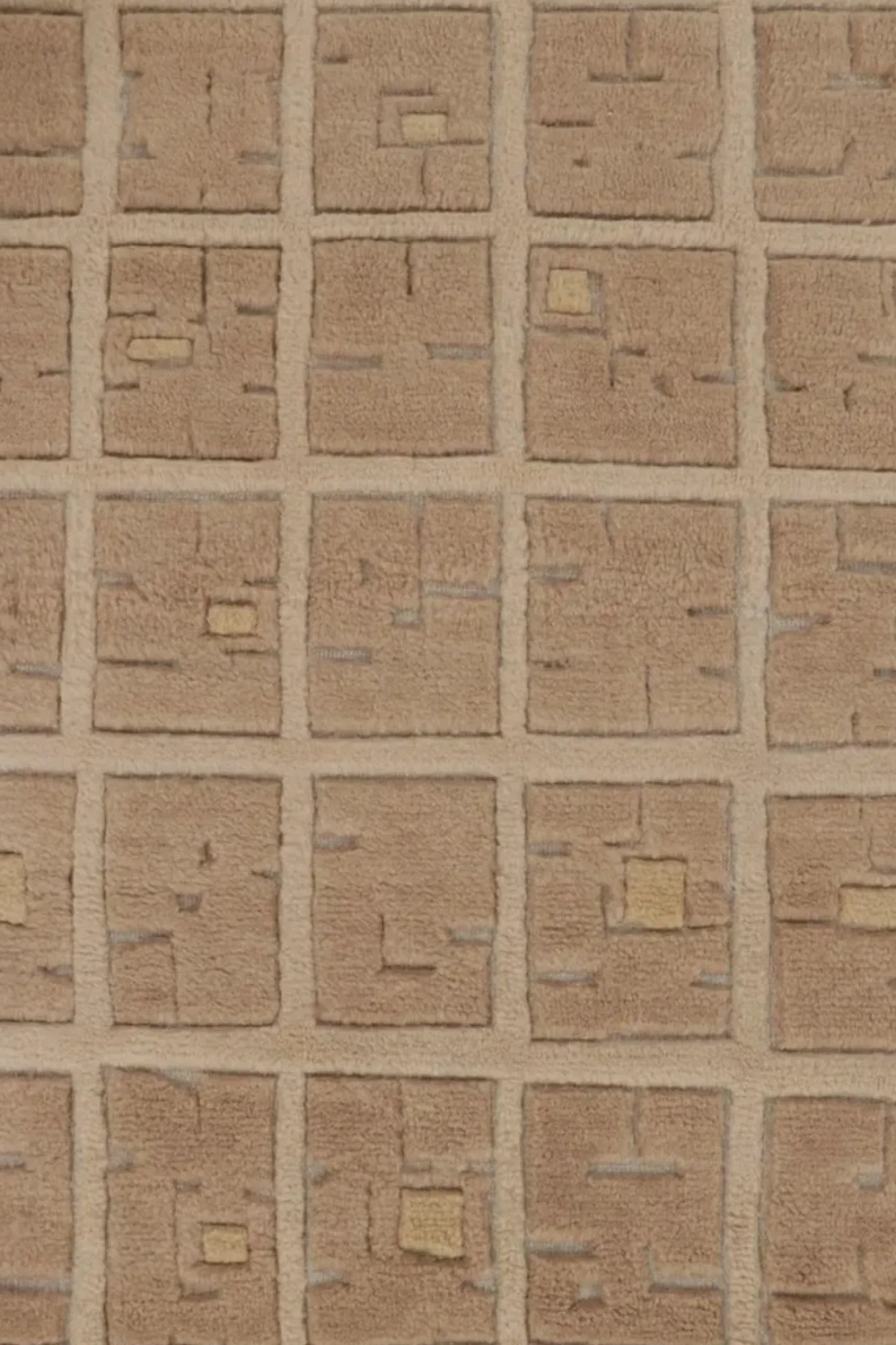 Teppich im skandinavischen Stil mit strukturiertem High-Low Gitter von Rug&Kelim