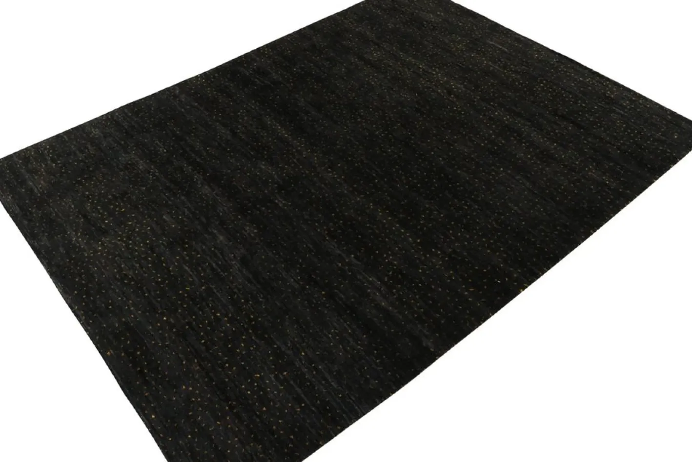 Teppich in Schwarz mit goldenem Punktmuster von Rug&Kilim