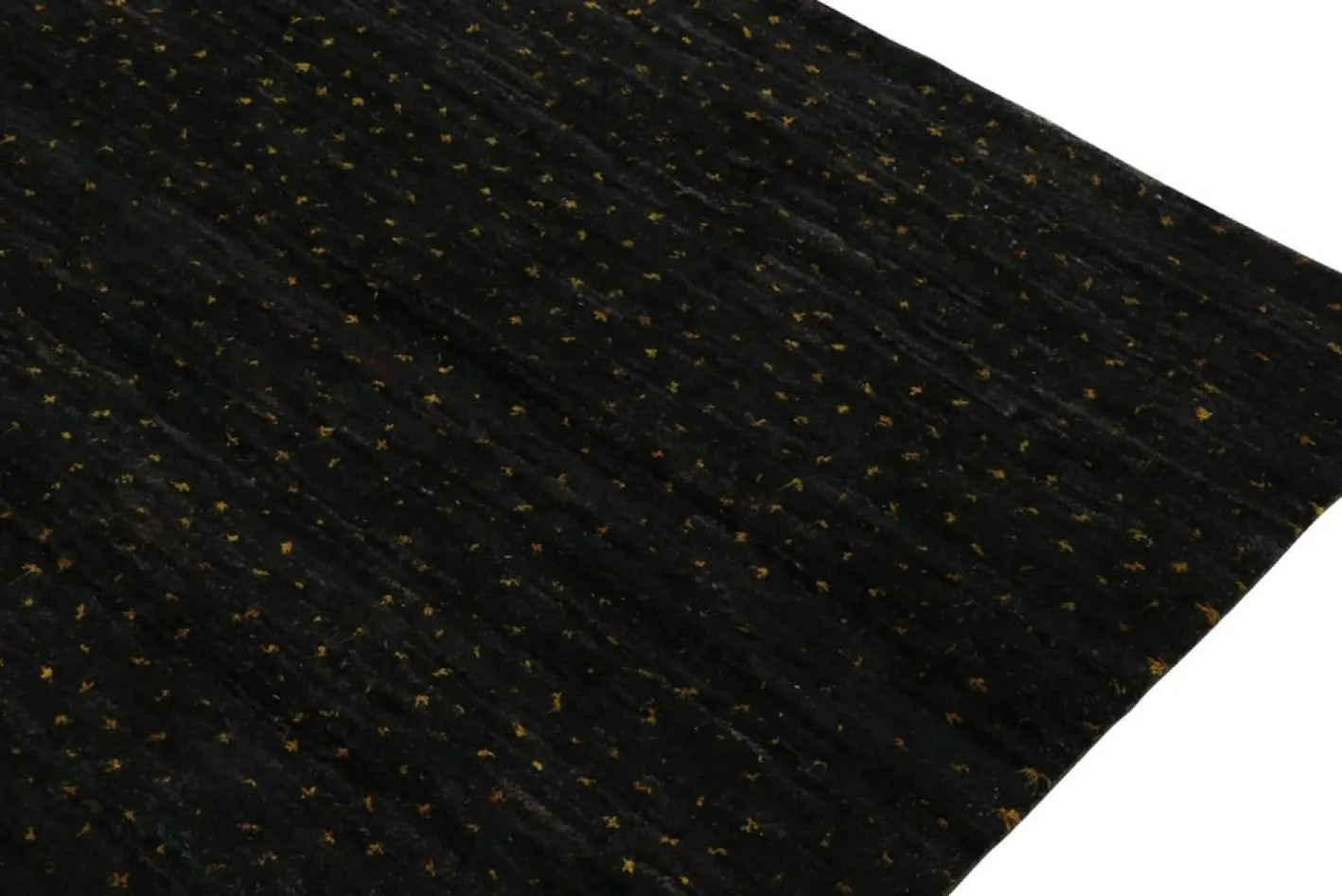 Teppich in Schwarz mit goldenem Punktmuster von Rug&Kilim