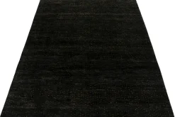 Teppich in Schwarz mit goldenem Punktmuster von Rug&Kilim