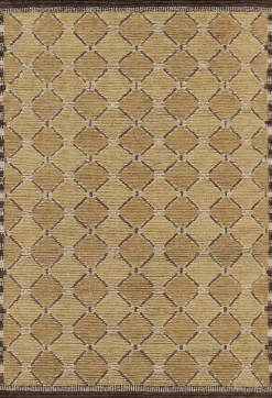 Teppich mit beige-braunen geometrischen Mustern von Rug&Kilim