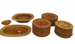 Terrakottafarbenes Margherita Tafelservice aus Keramik von Antonia Campi für Richard Ginori, Italien, 1960er, 57er Set