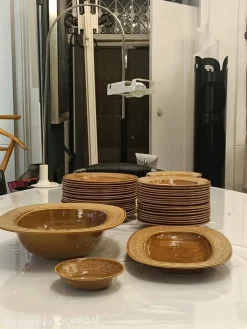 Terrakottafarbenes Margherita Tafelservice aus Keramik von Antonia Campi für Richard Ginori, Italien, 1960er, 57er Set