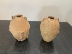 Terrakotta Gläser, 19. Jh., 2er Set