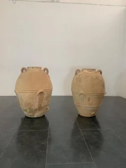 Terrakotta Gläser, 19. Jh., 2er Set