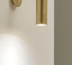 TF400 Wandlampe aus satiniertem Messing mit drehbarem Diffusor von Daluce