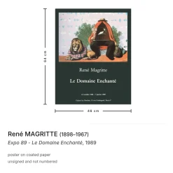 The Enchanted Area Poster von René Magritte, 1989