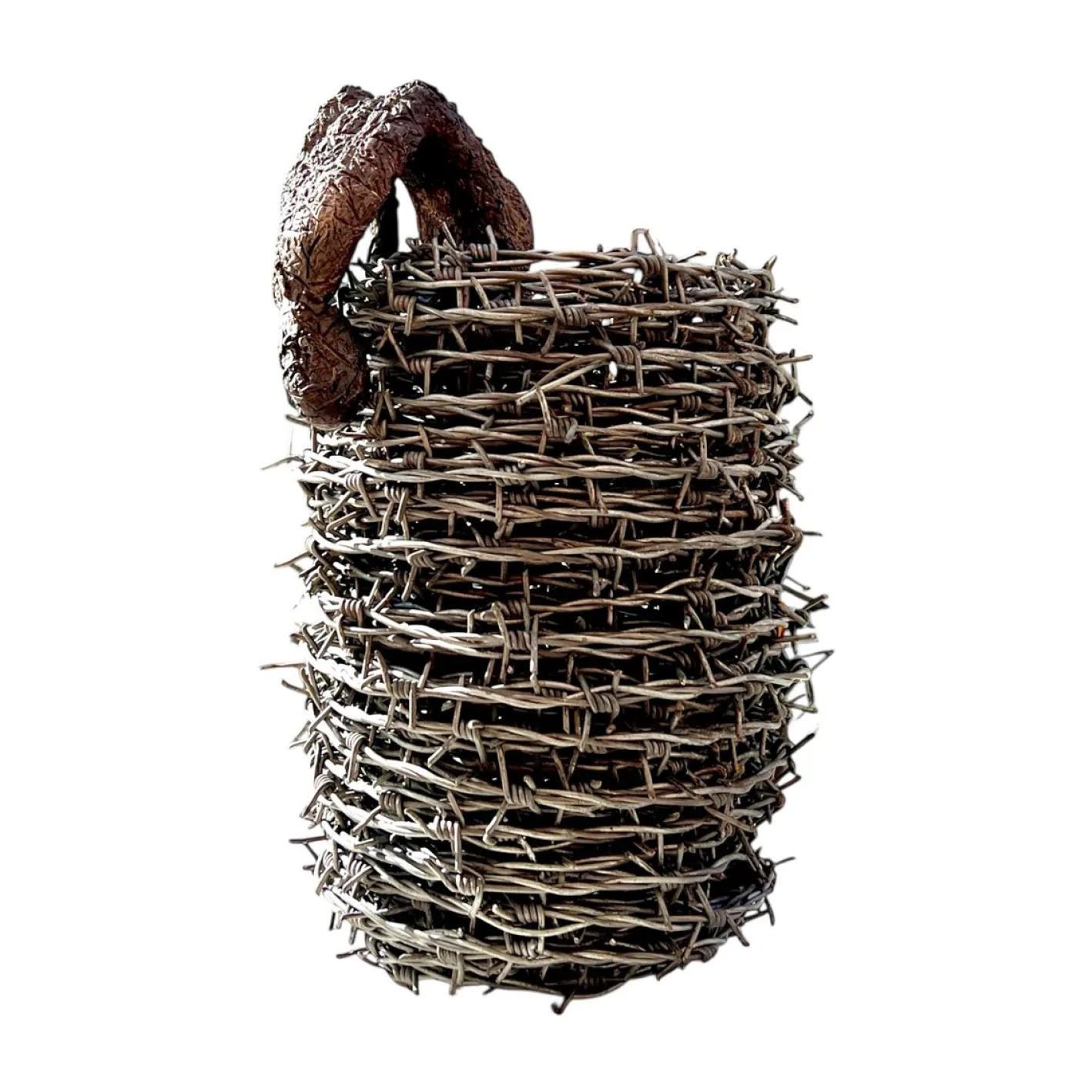 The Escape Skulptur, Ende 20. Jh., Stacheldraht und Bronze
