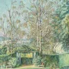 Theodora Andresen, Garten des Hauses in der Straße António Cardoso, Öl auf Leinwand
