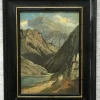 Theodor Köppen, Alpine Berglandschaft, 1900, Ölgemälde auf Karton, gerahmt
