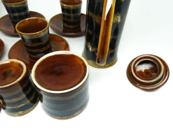 Tiger Kaffee von A. Sadulski für Mirostowice Pottery, Polska, 1960er, 14er Set