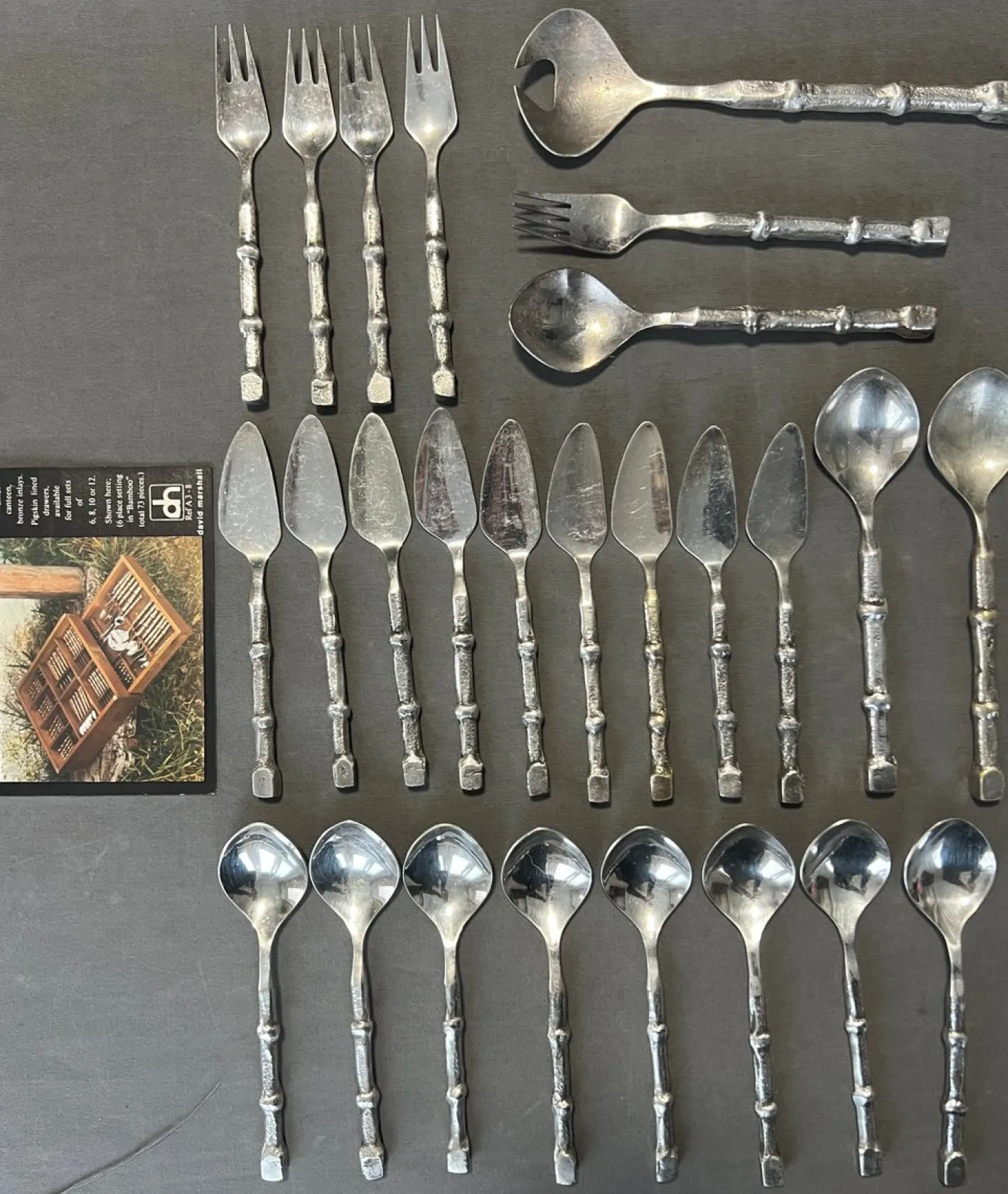 Tischbesteck von David Marshall, 1980, 26 . Set