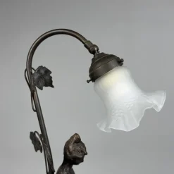 Tischlampe aus Bronze von Farlel Moreau Liberty, 1950