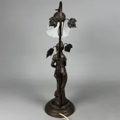 Tischlampe aus Bronze von Farlel Moreau Liberty, 1950