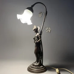 Tischlampe aus Bronze von Farlel Moreau Liberty, 1950