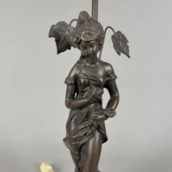 Tischlampe aus Bronze von Farlel Moreau Liberty, 1950