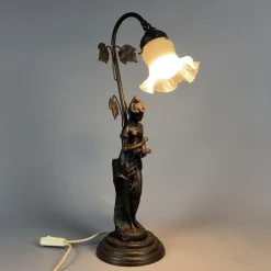 Tischlampe aus Bronze von Farlel Moreau Liberty, 1950