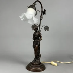 Tischlampe aus Bronze von Farlel Moreau Liberty, 1950