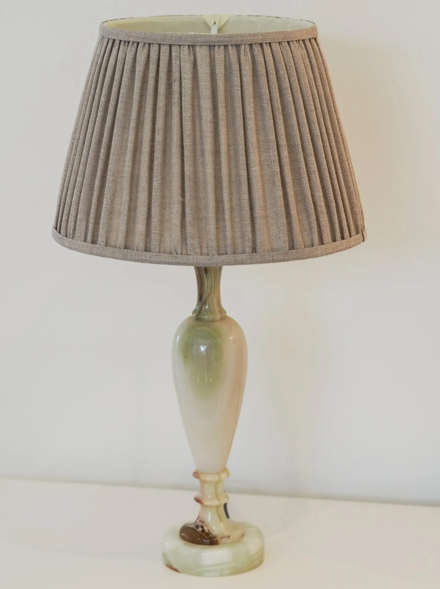 Tischlampe aus Onyx & Messing von Marmo Lusso