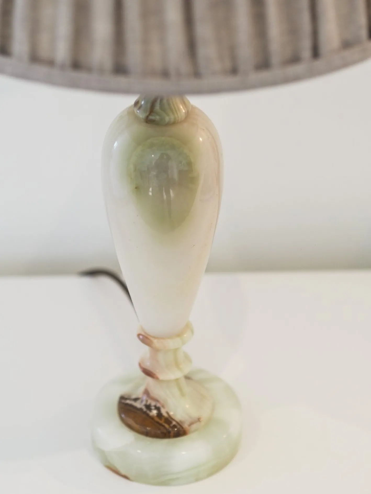 Tischlampe aus Onyx & Messing von Marmo Lusso