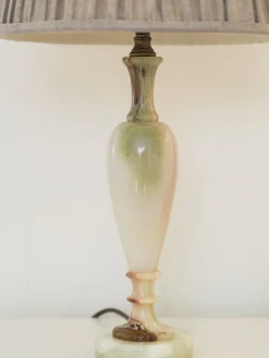 Tischlampe aus Onyx & Messing von Marmo Lusso