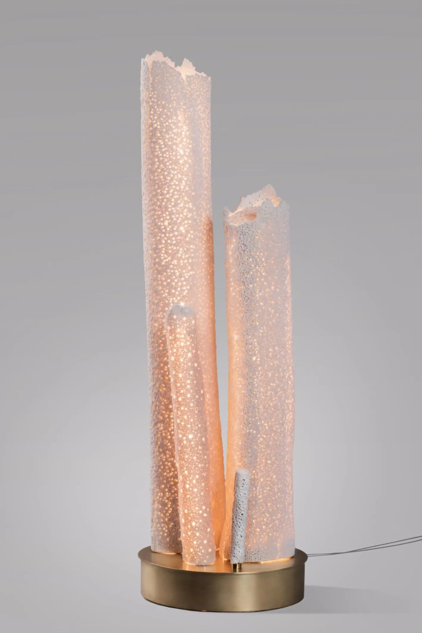 Tischlampe aus Porzellan von Ludovic Clément d'Armont