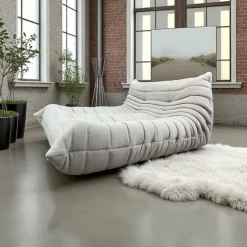 Togo Chaiselongue aus Grauem Stoff von Michel Ducaroy für Ligne Roset
