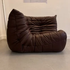 Togo Leder Set von Michel Ducaroy für Ligne Roset, 1973, 3er Set