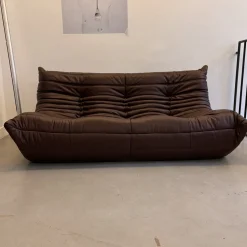 Togo Leder Set von Michel Ducaroy für Ligne Roset, 1973, 3er Set