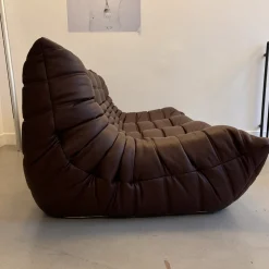 Togo Leder Set von Michel Ducaroy für Ligne Roset, 1973, 3er Set