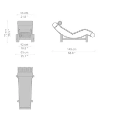 Tokyo Chaiselongue von Charlotte Perriand für Cassina