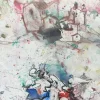Tomislav Spasic, Karneval Komposition, Aquarell und Tusche auf Papier, 1970er