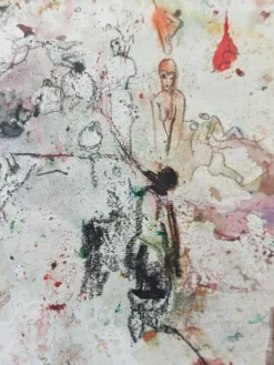 Tomislav Spasic, Karneval Komposition, Aquarell und Tusche auf Papier, 1970er