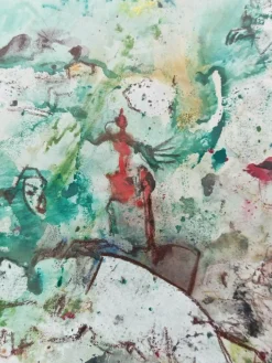 Tomislav Spasic, Karneval Komposition, Aquarell und Tusche auf Papier, 1970er
