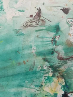 Tomislav Spasic, Karneval Komposition, Aquarell und Tusche auf Papier, 1970er