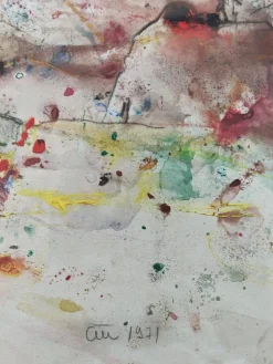 Tomislav Spasic, Karneval Komposition, Aquarell und Tusche auf Papier, 1970er