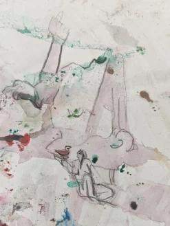 Tomislav Spasic, Karneval Komposition, Aquarell und Tusche auf Papier, 1970er