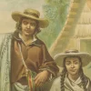 Tomás Padró, Trachtenteller der peruanischen Mestizos, roter Abstammung, 1880, Druck