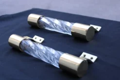 Torcello Griffe aus Murano, Messing & Glas von Venini, 1950er, 2er Set